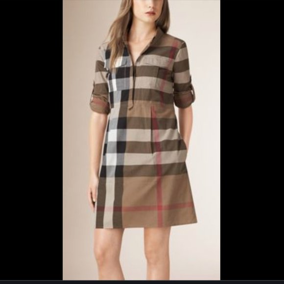 Burberry Brit Plaid dress with pocket US 8 Medium - Picture 1 of 16
